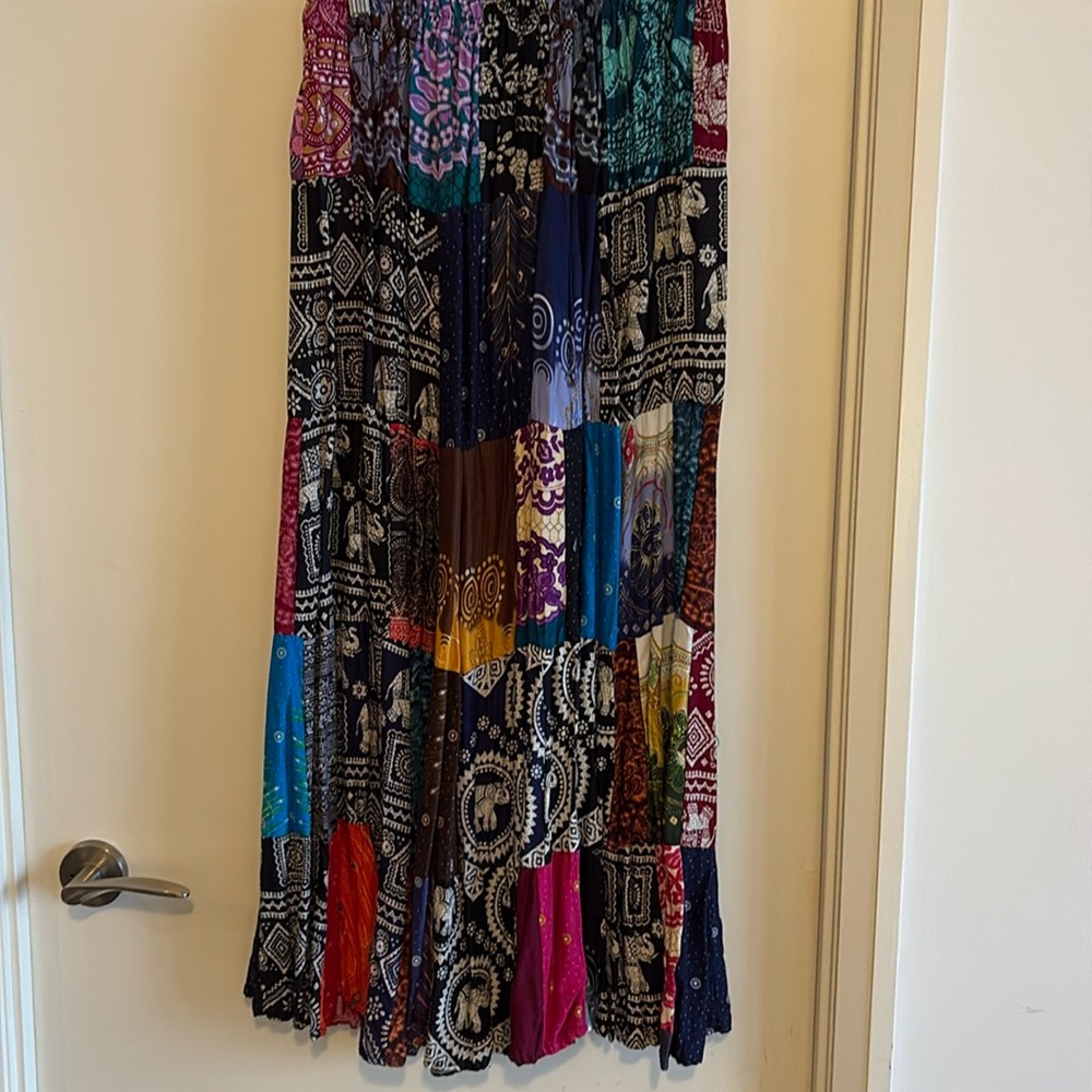 Colorful Patchwork Maxi Skirt